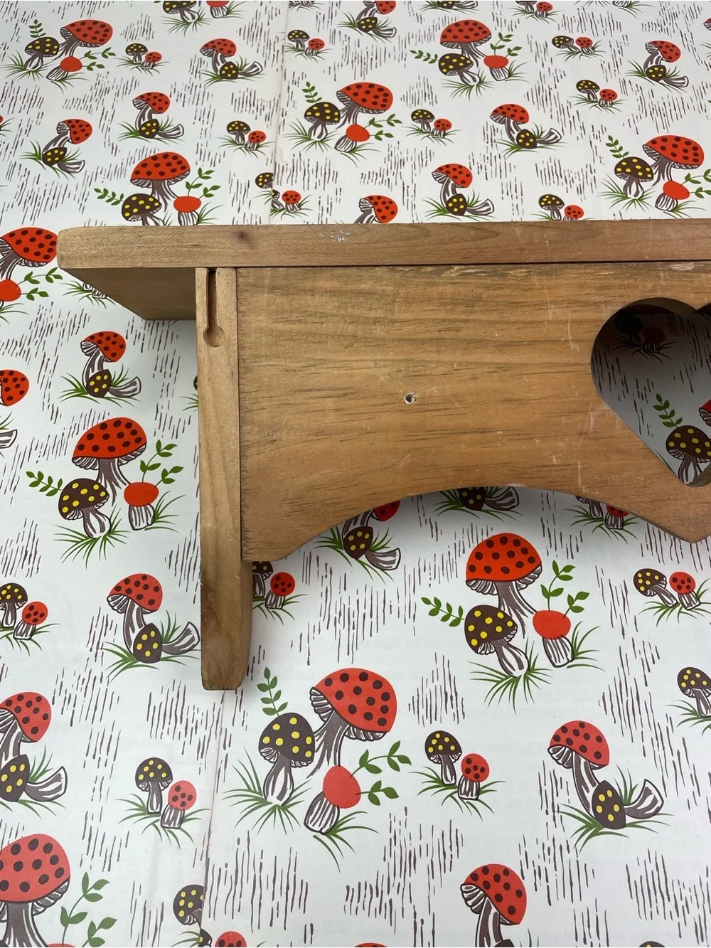 Vintage Wooden Heart Shelf Display Wood Trinket Shelf